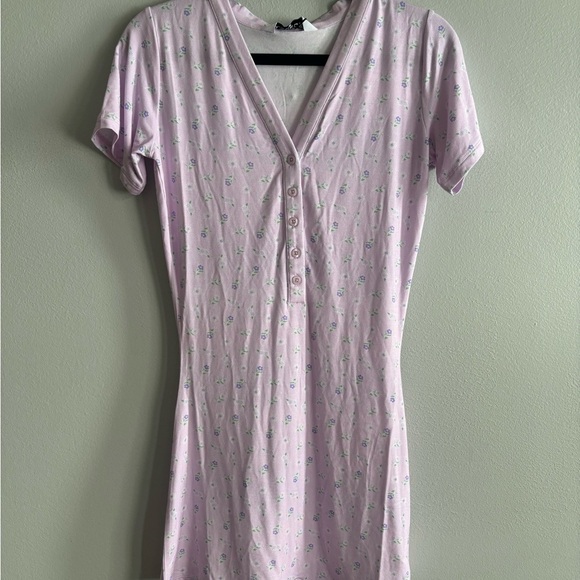 Lounge Underwear Modal sleep Romper lilac floral - Picture 2 of 7